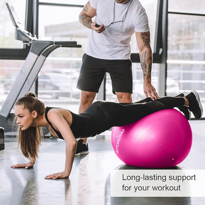 Anti-Burst Pregnancy Exercise Ball – High Weight Capacity Stability Ball for Yoga, Pilates & Labor Support, Eco-Friendly PVC Fitness Ball for Moms, Includes Pump (45cm-95cm)