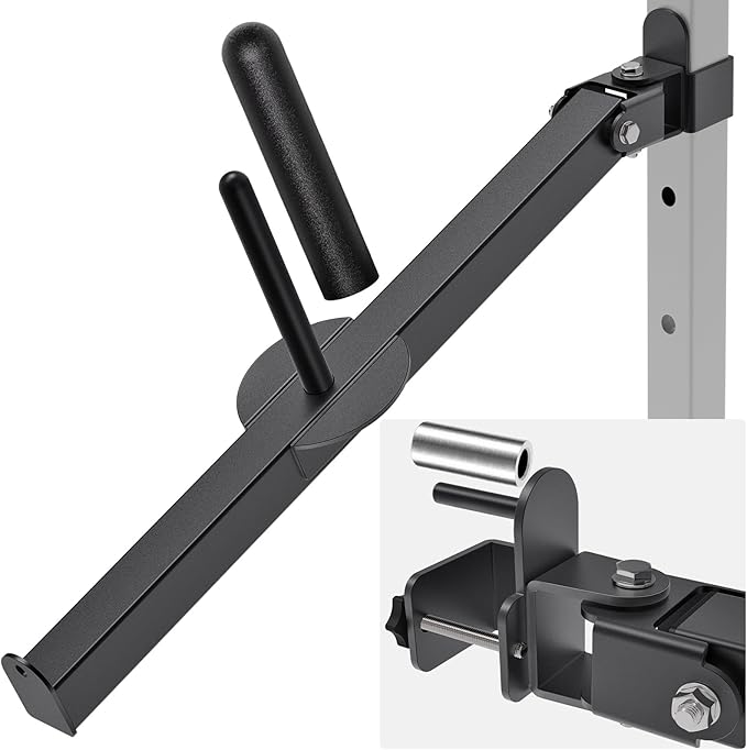 SELEWARE Power Cage Landmine Attachment, T Bar Row Landmine Attachment and Belt Squat Lever Arm for 2" x 2" or 3" x 3" Power Rack, V Bar Row Landmine Handle,  Fits 1"/2" Barbells & Weight Plates