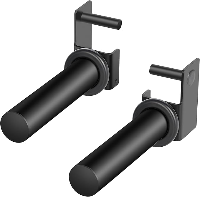 EVERYMATE Power Rack & Squat Rack Attachments Olympic Weight Plate Holder – Fits 2x2,2.3x2.3,3x3 Inch Tubes, 1" or 5/8" Hole – Bumper Plate Storage