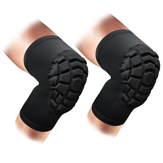 Wrestling Knee Pads Short Knee Sleeve, 2 Pcs Knee Compression Sleeve for Football, Basketball, Volleyball(Black_S_2 Pcs)