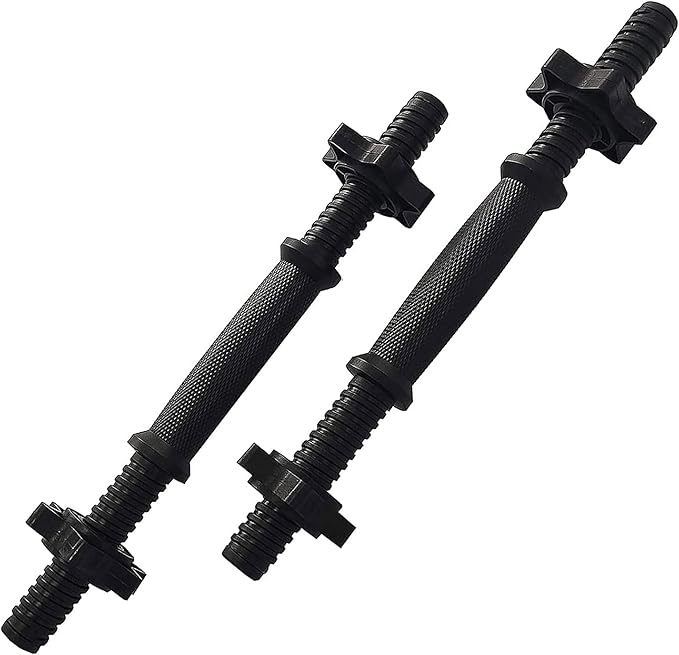 BalanceFrom 40 Pounds Vinyl Coated Dumbbell Set for Home Gym, Black – Cement Weight Plates with 14-Inch Contoured Handles and Collar Locks for Adjustable Strength Training Workouts