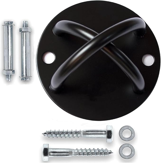Wall Mount Bracket for X, Yoga Ceiling Mount Suspension Straps for Gymnastic Rings and Aerial Yoga Swing