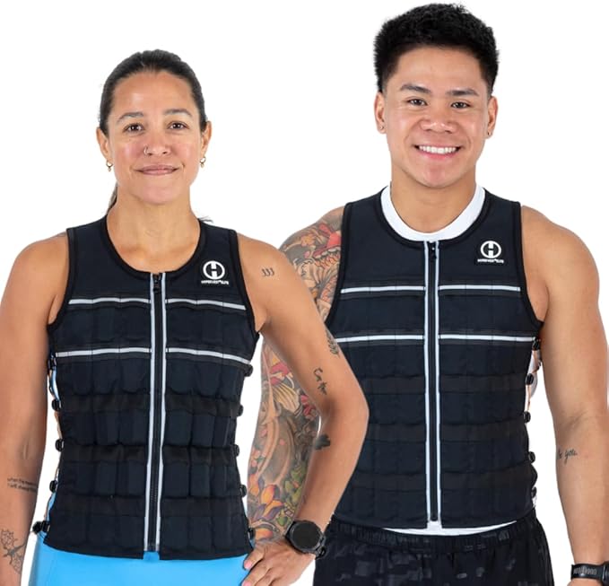 Hyperwear HyperVest ELITE Adjustable Weighted Vest for Women and Men — Thin Steel Weights, Stretch CORDURA Fabric — Weight Vest for Walking, Running, Strength Training