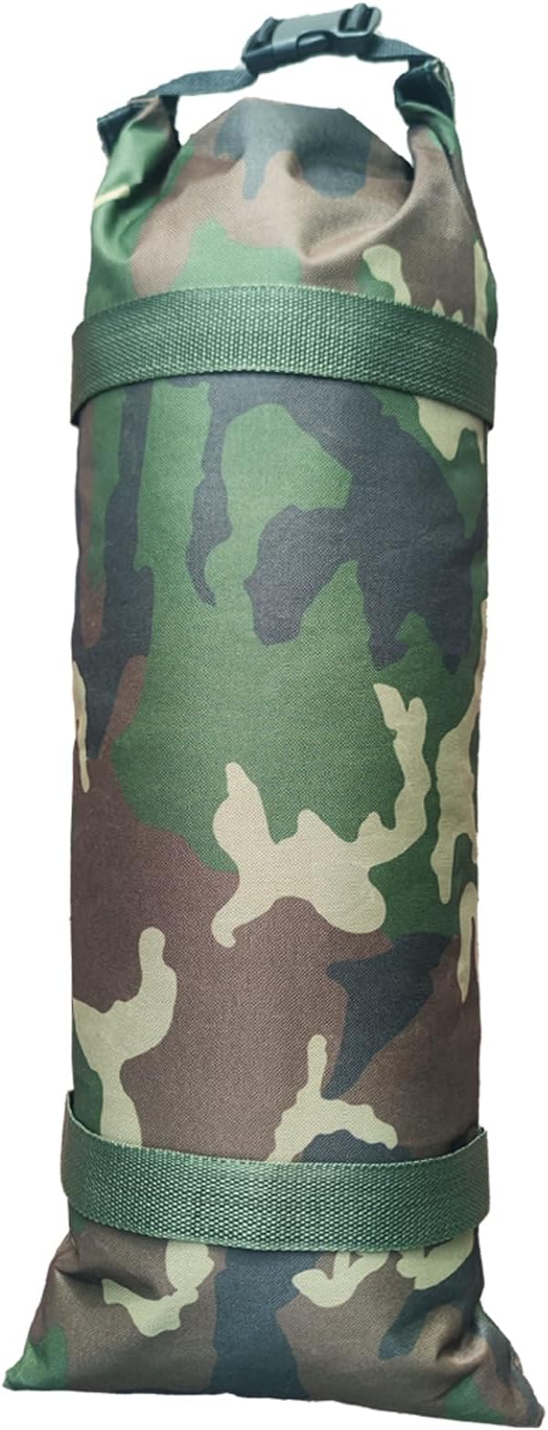 Flood Barrier Sand Bags camouflage Canvas Flood Protection Sandbags Reusable With Insert Buckle Handle Woodland Sandbags for Emergency Flood Protection Fits Doors Garages Basemen Counterweights (10)