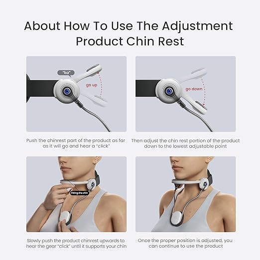 Adjustable Neck Brace with Rotatable Head Support – Forward Head Posture Corrector, Ergonomic Cervical Collar for Neck Support, Posture Alignment, and Daily Neck Stretching