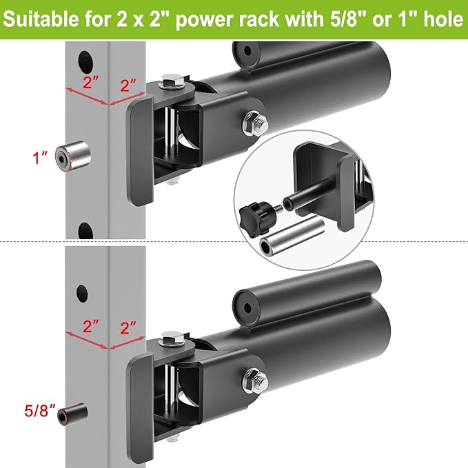 SELEWARE Power Cage Landmine Attachment, T Bar Row Landmine Attachment and Belt Squat Lever Arm for 2" x 2" or 3" x 3" Power Rack, V Bar Row Landmine Handle,  Fits 1"/2" Barbells & Weight Plates