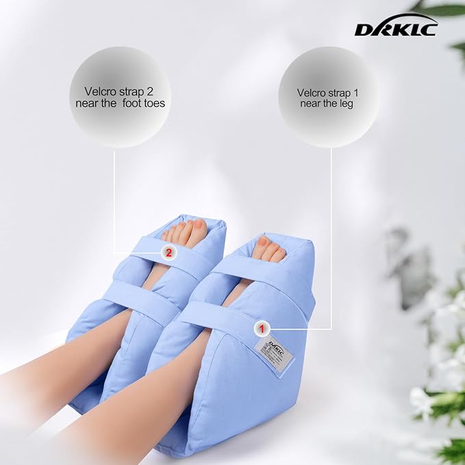 Heel Protector Boot for Pressure Sores with Waterproof Foot Cast Covers for Shower After Surgery. Adjustable Foot Boot for Elderly Bedridden Pressure,Ankle Pillow for Bed, Wheelchairs