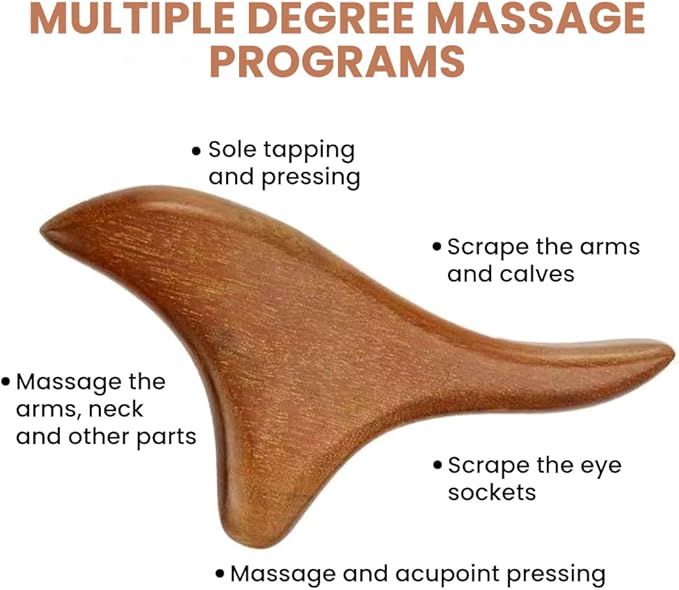Wooden Massage Roller Stick with Triangle Massager, 12 Rollers Curved Wood Therapy-Massage Tool for Cellulite Reduction and Muscle Tension, 16.9inch