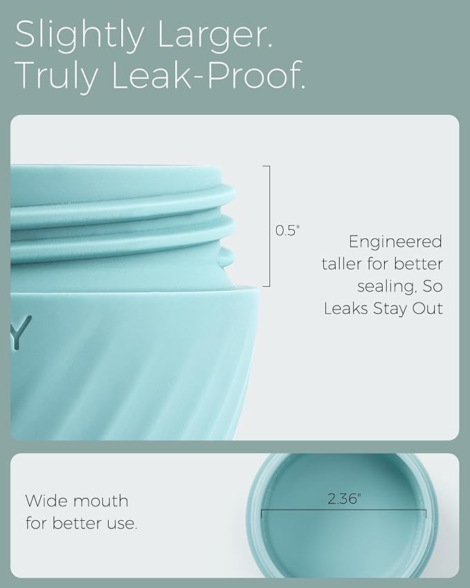 TakeToday Travel Containers for Toiletries, Leak-Proof, TSA Approved, Refillable Silicone Cylindrical Cream Jars with Lid for Cosmetic Toiletry, 2&3oz, 4 Pack, Grey