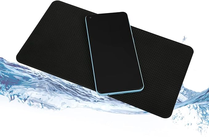 Extra Large 26 x 15cm Magic Anti-Slip Non-Slip Mat Car Dashboard Sticky Pad Adhesive Mat for Cell Phone, CD, Electronic Devices, iPhone, iPod, MP3, MP4, GPS - Black