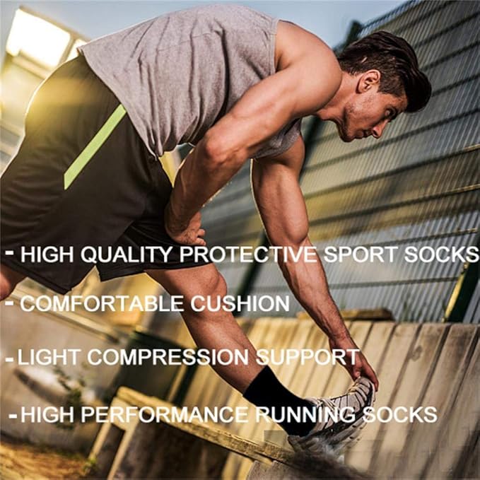 Copper Compression Socks Women and Men 6 Pairs - Circulation Arch Support Plantar Fasciitis Running Ankle Socks