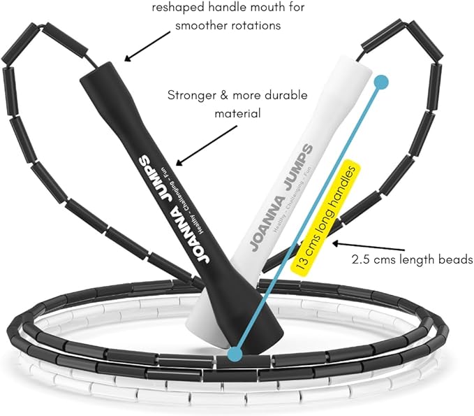Segmented Jump Rope for Fitness and Exercise - Adjustable Jump Ropes with Plastic Handles - Tangle-Free Skipping Rope for Crossfit, Gym, Cardio and Endurance Training - Jumping Rope for Workout