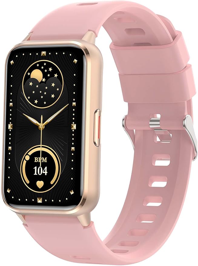 KPEP AMOLED Fitness Watches for Women Men with Stress Blood Oxygen Heart Rate Monitor Sleep Tracking 110+ Sport Modes Fitness Tracker Watch Calorie Counter Step Tracker IP68 Waterproof for Andriod iOS