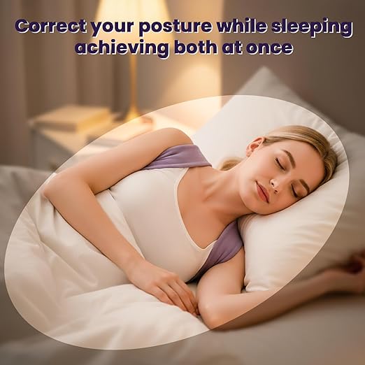 Shoulder Brace for Sleeping,Straps Hunchback Posture Upper Back Corrector for Men Proper Align Sleep Support Device Night Shoulder Opener Stabilizer Better Nighttime Chest Belt