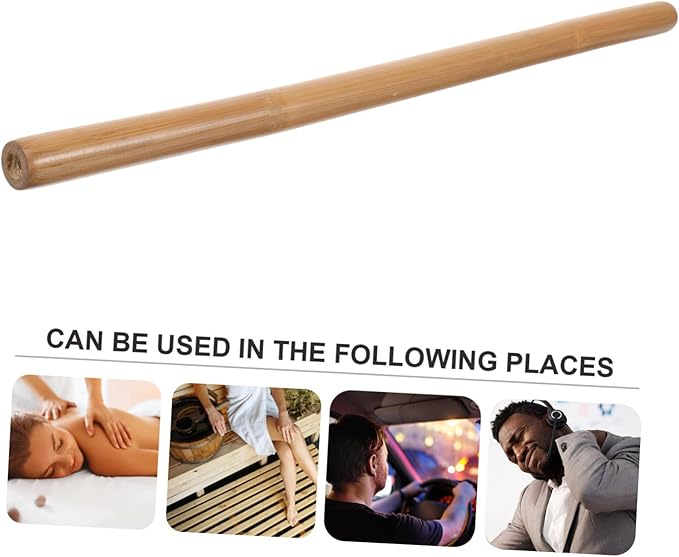 Massage Stick: Bamboo Massage Roller Stick - Full Body Massager Tool for Relax Muscles