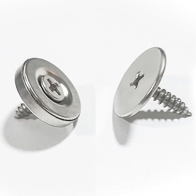 12 Sets Slim Disc Magnet Door Latch Catch Closures, Cabinet Magnetic Door Lock with Hole Round for Kitchen Cupboard Closet Barn