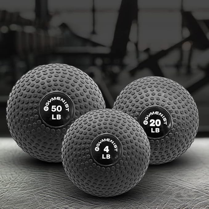 GYMENIST Weighted No Bounce Slam Ball Intensive Workout Training Gym Exercise Weight Balls Equipment