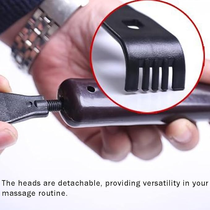 Body Massage Hammer,Telescoping Meridians Back Knock Massager,Detachable Heads Back Scratcher,Portable Gua Sha Massage Relaxing Tool