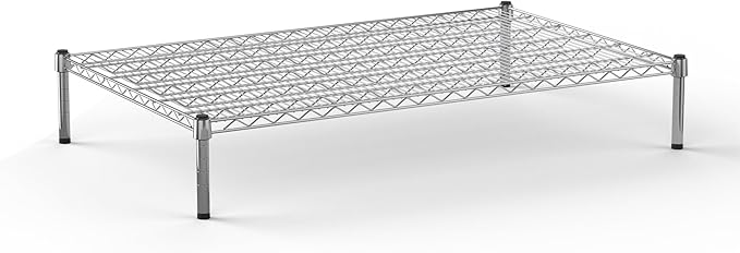 30''W x 48''L x 8''H Chrome Plated Wire Dunnage Rack | Off The Floor Storage