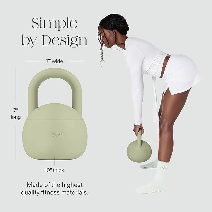 Bala Kettleball, Soft Kettlebell for Women - Kettlebells Strength & Core Training Equipment for Home Gym Workouts - Anti-Slip Grip Exercise Weights with Cushioned Impact-Resistant Base