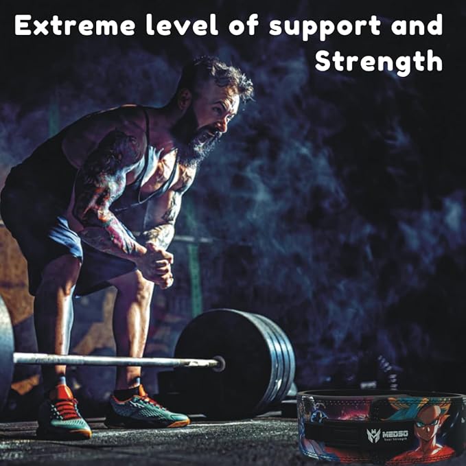 MEDSO Anime Weight Lifting Lever Belt, Lifting Blet for Squats,Deadlifts, Cross Training,Weightlifting, Bodybuilding for Perfect Back Support for Men Women