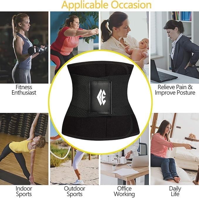 ChongErfei Waist Trainer Belt for Women Man - Waist Trimmer Ab Belt - Tummy Control Body Shaper