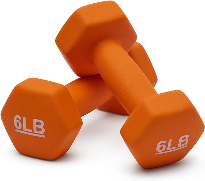 Amazon Basics Neoprene Dumbbell Hand Weights for Exercise and Muscle Toning