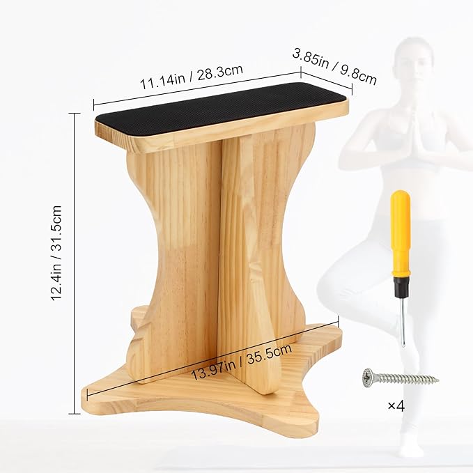 Cheer Balance Trainer, Wooden Cheer Flyer Stand, Cheer Stand for Cheerleading Flyer Balance, Cheer Flyer Stand Balance and Flexibility Trainer for Flexibility Core Strength (Cross Structure)