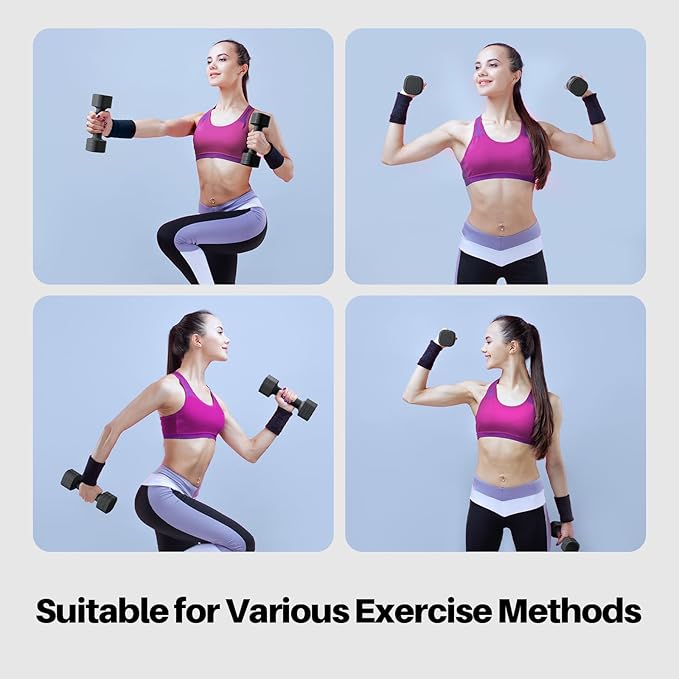 Zempox Adjustable Dumbbell Set of 2, 4 in 1 Free Weights Dumbbells Set for Women, Hand Weights for Women at Home, Each 2lb 3lb 4lb 5lb with TPU Soft Rubber Handle for Home Gym Exercise Training