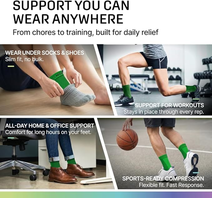 Modvel Ankle Brace for Women & Men - Compression Ankle Sleeve & Foot Brace, Right Left Ankle Support for Sprained Ankle, Achilles Tendonitis, Plantar Fasciitis Relief, Running Basketball Soccer
