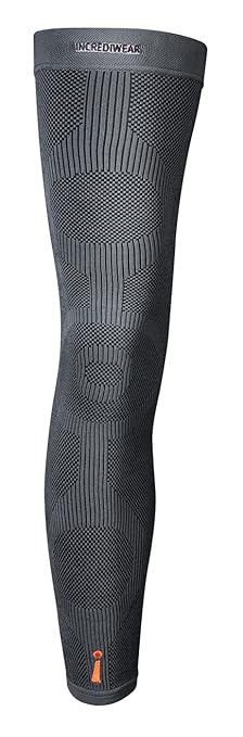 Incrediwear Leg Sleeve – Full Length Long Leg Sleeve for Leg Pain Relief & Muscle Recovery, Helps Reduce Swelling & Inflammation, Promotes Circulation, Leg Sleeves for Men & Women (Charcoal, Small)
