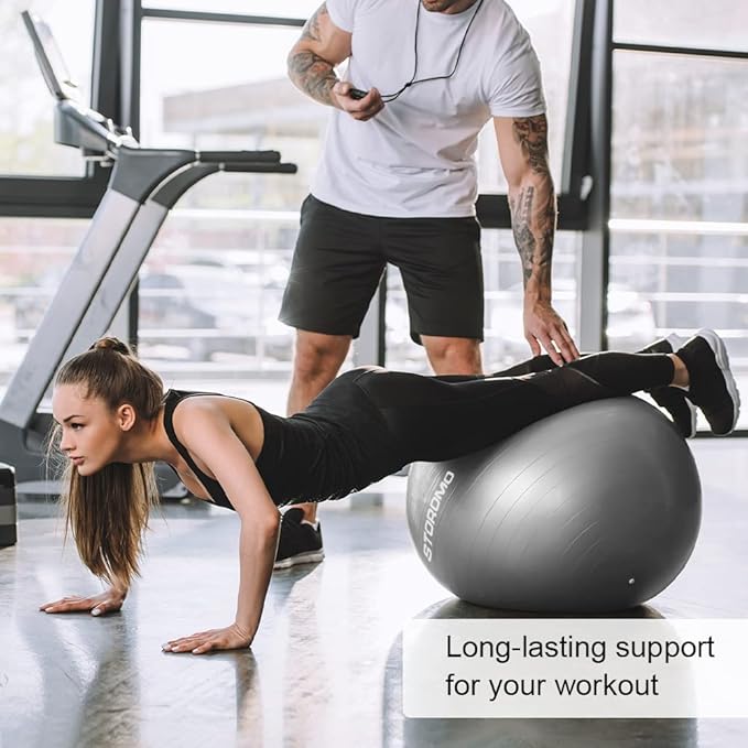 Anti-Burst Pregnancy Exercise Ball – High Weight Capacity Stability Ball for Yoga, Pilates & Labor Support, Eco-Friendly PVC Fitness Ball for Moms, Includes Pump (45cm-95cm)