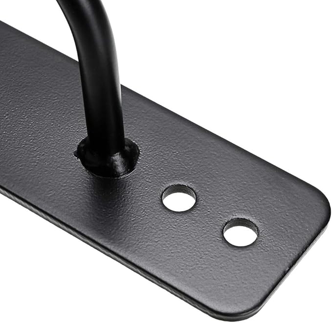 Hipiwe Battle Rope Wall/Ceiling Mount Anchor Bracket Hook for Suspension Straps Crossfit Gymnastic Rings, Body Weight Strength Training Systems, Yoga Swings Hammocks, Boxing Equipment (Long Black)