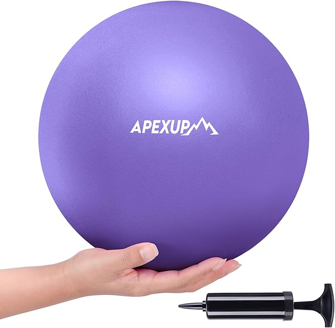 APEXUP 9 Inch Pilates Ball Small Exercise Ball for Yoga, Fitness, Balance, Core Workout, Physical Therapy