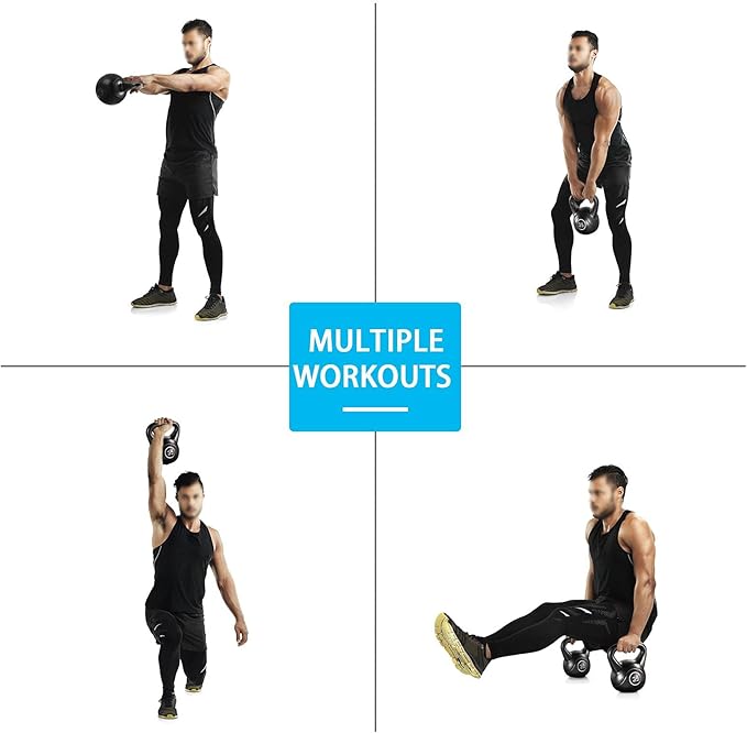 Yaheetech 35lbs Kettlebell Weights, Men & Women Home Gym Kettle Bell Exercise & Fitness Equipment w/Wide Flat Base & Textured Grip for Strength Training