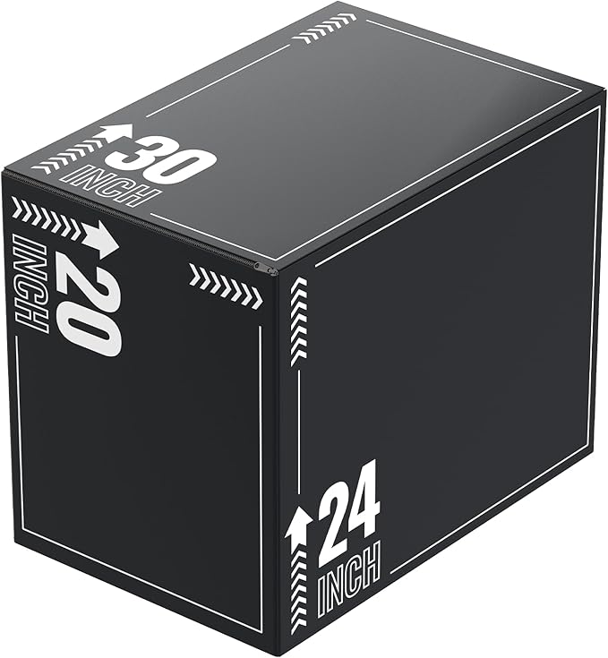 HANDBODE 3-in-1 Plyometric Box, Jumping Exercise Equipment Trainer with Non-Slip Surface for Workout Training, Pro-Duty HIIT Exercise Foam Plyo Box, Home Gym