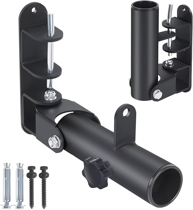Wall Mounted Landmine Attachment for 1" Standard Bar and 2" Olympic Bars, Heavy Duty Wall Mount T Bar Row Platform for Home Gym Workouts