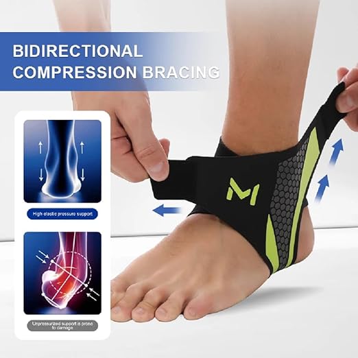 Ankle Brace for Sprained Ankle Plantar Fasciitis & Sports Breathable Compression Support for Basketball Volleyball Running Adjustable Stabilizer for Men & Women Fits Left or Right Foot