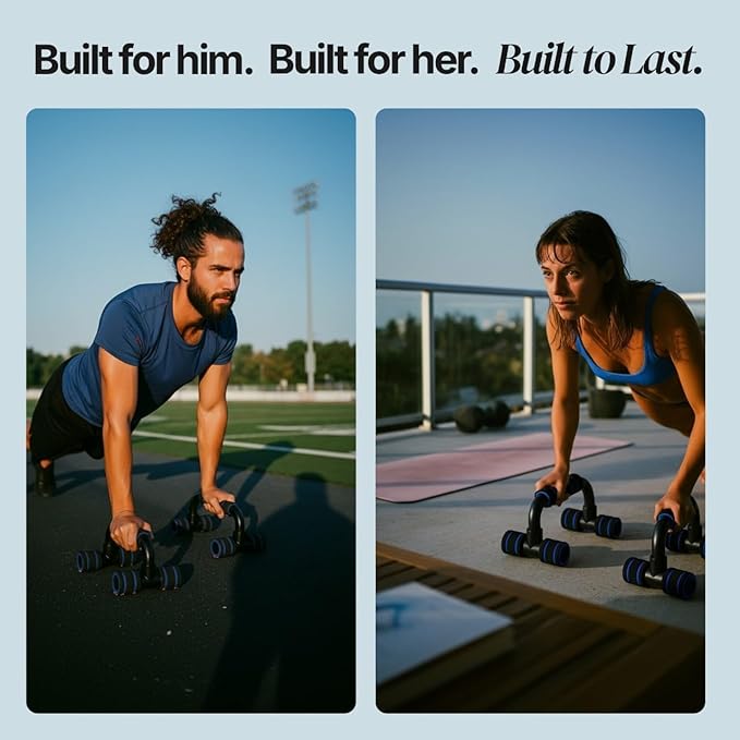 Perfect Push Up Handles for Floor 1 Pair | Home Workout Equipment for Men | Pushup Bar | Calisthenics Parallettes | Handstand Bars | Home Fitness Portable Workout Equipment | Strength Training | Gym Equipment for Home Gym Essentials