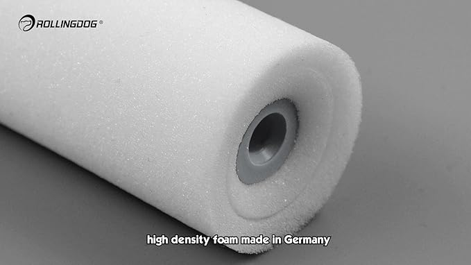 ROLLINGDOG 2 Inch Mini Foam Paint Roller Covers - Concave Design High Density Foam Roller Refills 8PC for Smooth Even Painting