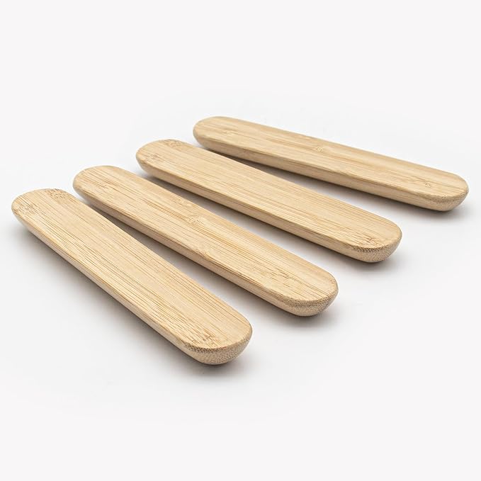12 PCS Solid Bamboo Massage Stick Sets Warm Bamboo Therapy Massage Tools Guasha Tools for Body Sculpting Use at Home/Professional Massage Studio