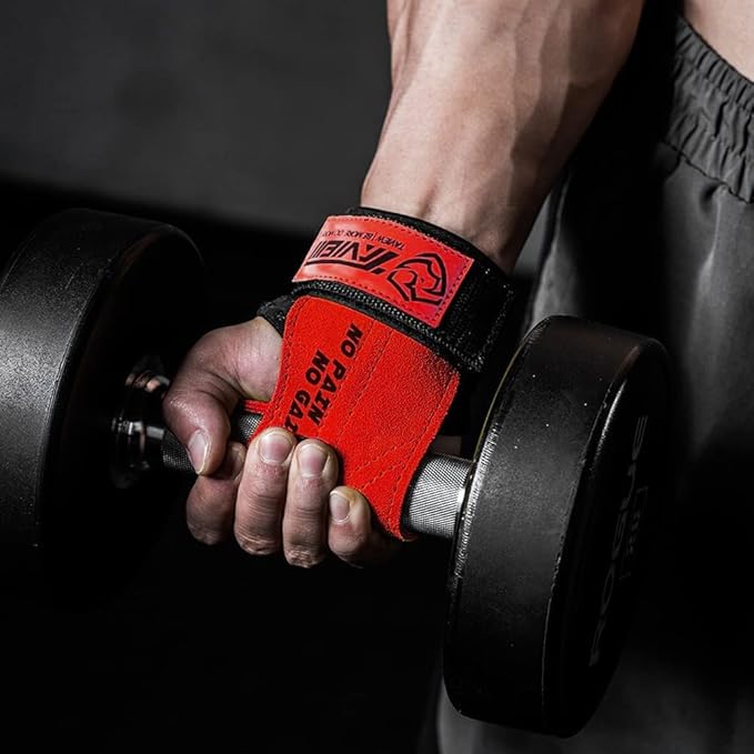 TAVIEW Wrist Straps for Weightlifting for Maximum Grip Support - Lifting Deadlift Strap & Weight Lifting Grips Gloves for Working Out Pull Up Deadlifting & Shrugs