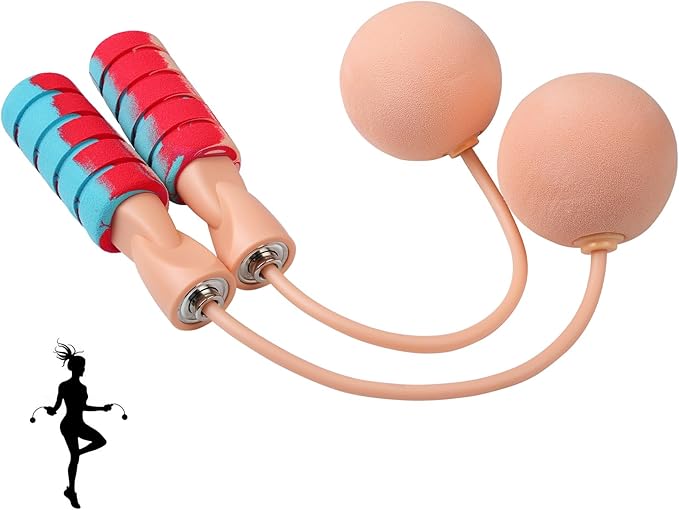 Cordless Jump Rope for Fitness with Indoor Jumping Rope Weighted Ropeless Skipping Jump Rope for Men Women Kids High-Speed Rope Skipping for Narrow Space Fit Weight Loss and General Workouts