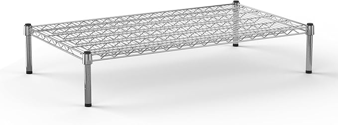 24''W x 42''L x 8''H Chrome Plated Wire Dunnage Rack | Off The Floor Storage