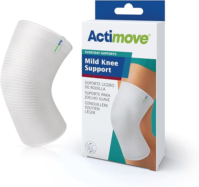 Actimove Everyday Supports Mild Knee Support - Mild Support, Lightweight, Easy to Apply for Slightly Swollen and Aching Knees – White, X-Large