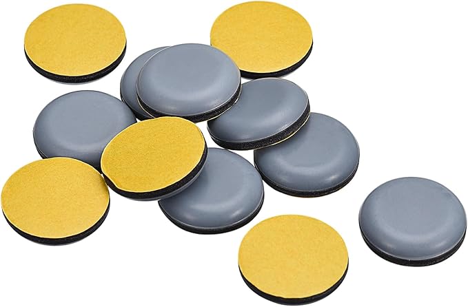 uxcell Furniture Sliders, 20Pcs 1" - PTFE Round Appliance Slider, Self-Adhesive Chair Glides, Chair Leg Floor Protectors for Carpet Hardwood Floors