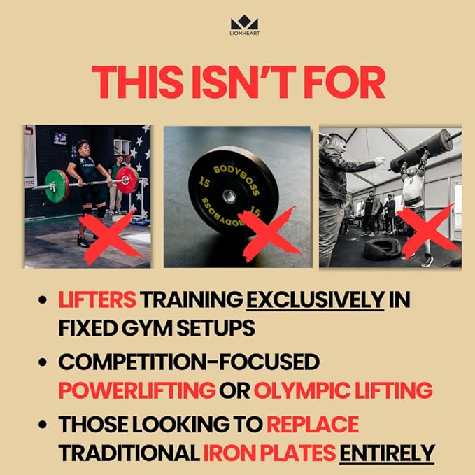 Lionheart Sand Bag Weight Plates Set | Sandbags for Working Out | Home Gym Bumper Plates | Travel-Friendly Sandbag for Fitness & Weight Training | Unfilled 10, 15, 25, 35, 45 lb Plates (Set of 2)