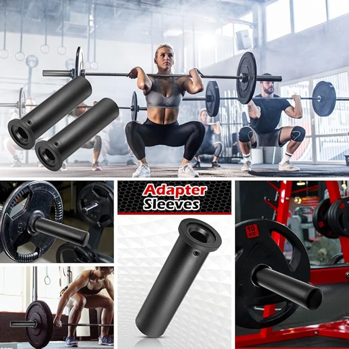 Abnaok Olympic Adapter Sleeve - Converts 1" Standard Weight Plate Posts to 2" Olympic Weight Plate Posts