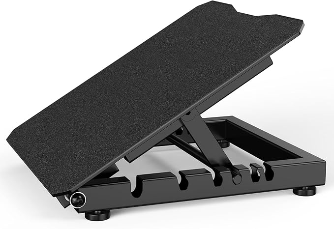 Steel Slant Board for Calf Stretching, 600lbs Capacity Incline Board with Full-Surface High-Grip Tape, 5-Level Adjustable Squat Wedge for Plantar Fasciitis, Home Gym & Physical Therapy
