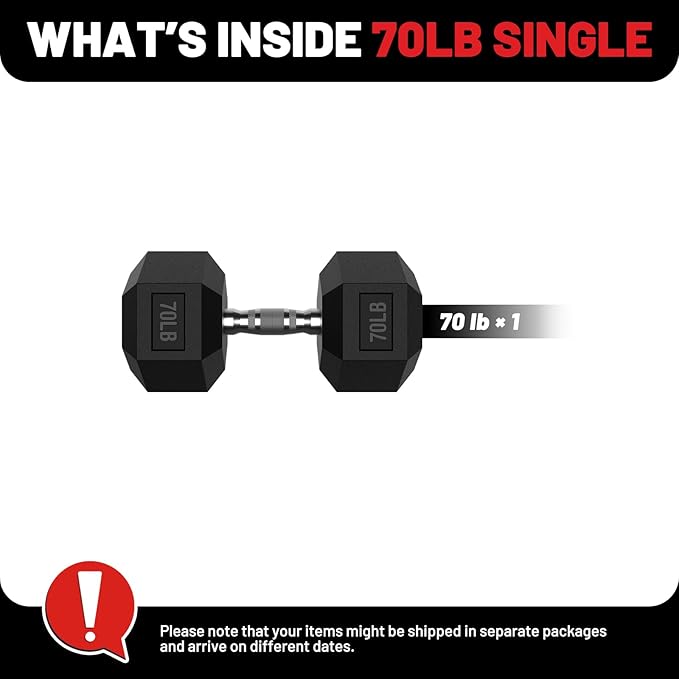 PAPABABE Hex Dumbbell Set with Rubber Grip 2.5-125lb, Odorless Rubber Coated Weight Fixed Dumbbells Set of 2, Weights for Women at Home, Hand Weights for Home Gym & Strength Training,Pesas Para Ejercicios